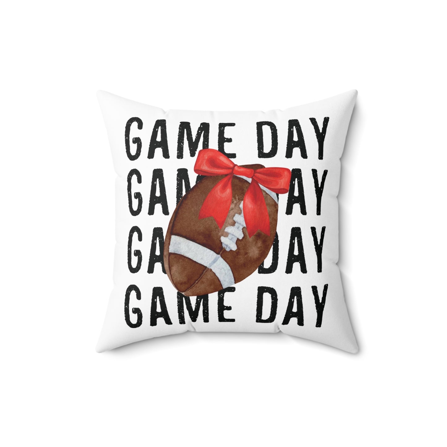 Game Day Football Square Pillow