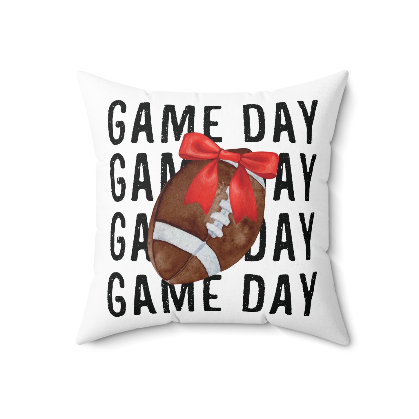 Game Day Football Square Pillow