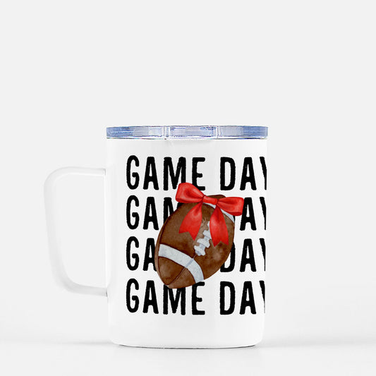 Game Day Football Travel Mug w/ Lid 10 oz.