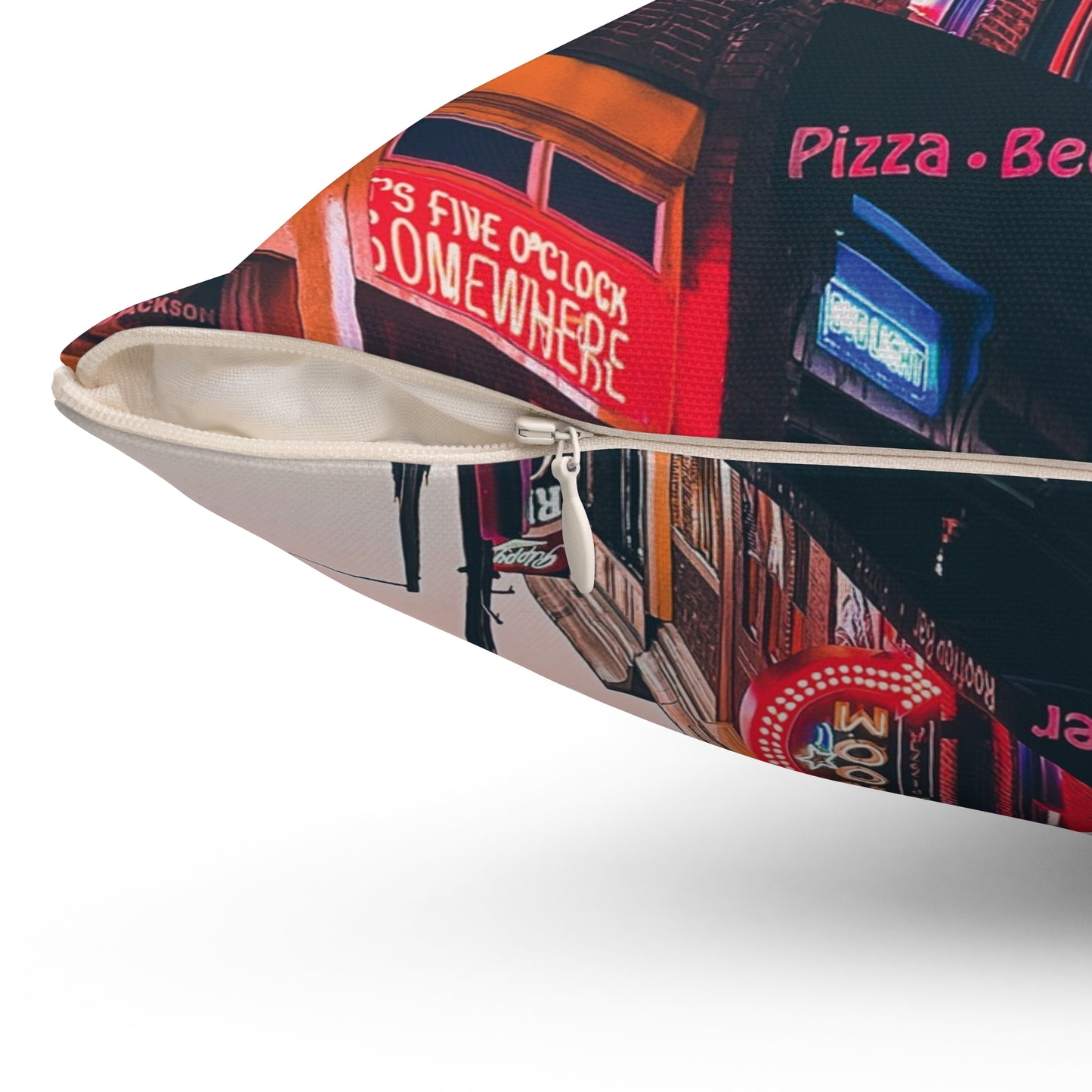 "Aj's Bar on Broadway" Nashville, TN Photography Pillow