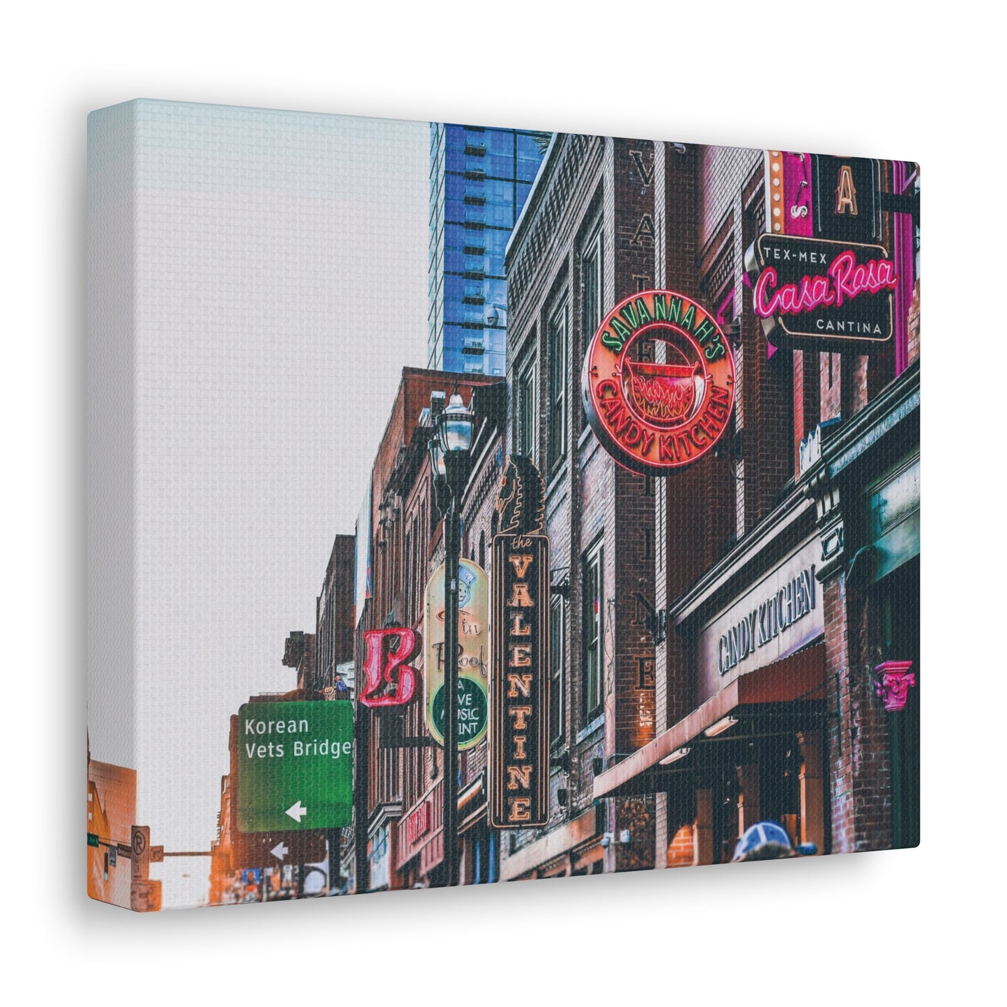 "Broadway Lights" Nashville, TN Photography Canvas