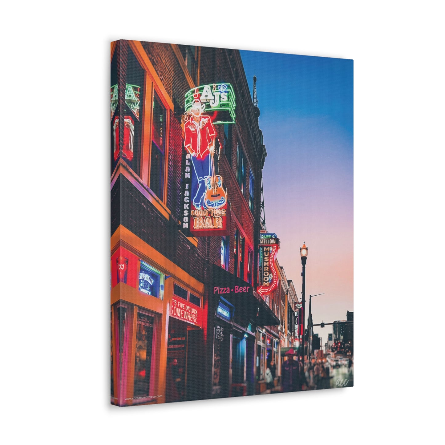 "Aj's Bar on Broadway" Nashville TN Photography Canvas Gallery Wrap
