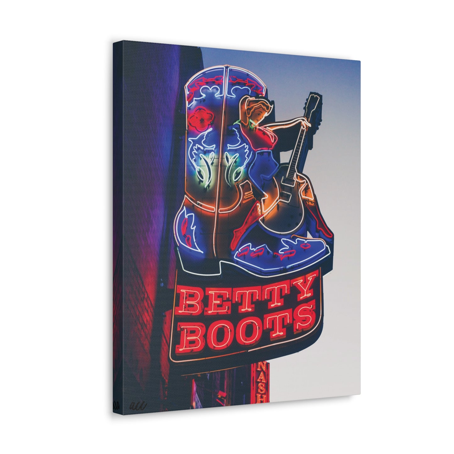 "Betty Boots" Nashville TN Photography Canvas Gallery Wrap