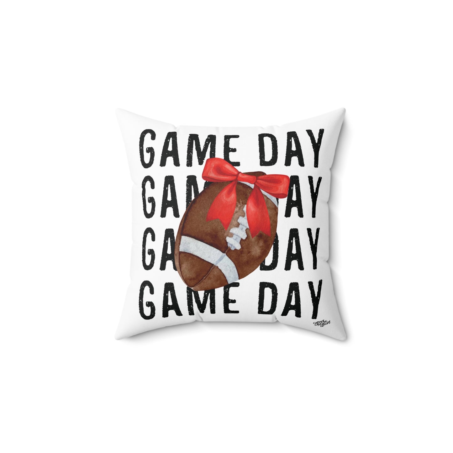 Game Day Football Square Pillow