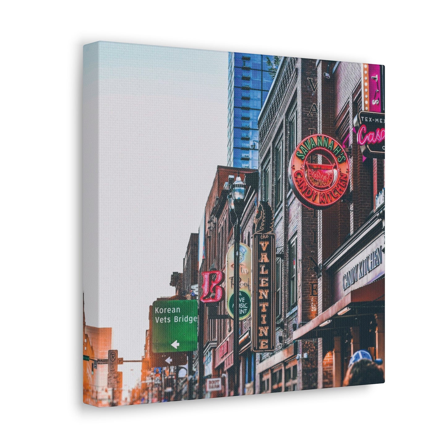 "Broadway Lights" Nashville, TN Photography Canvas