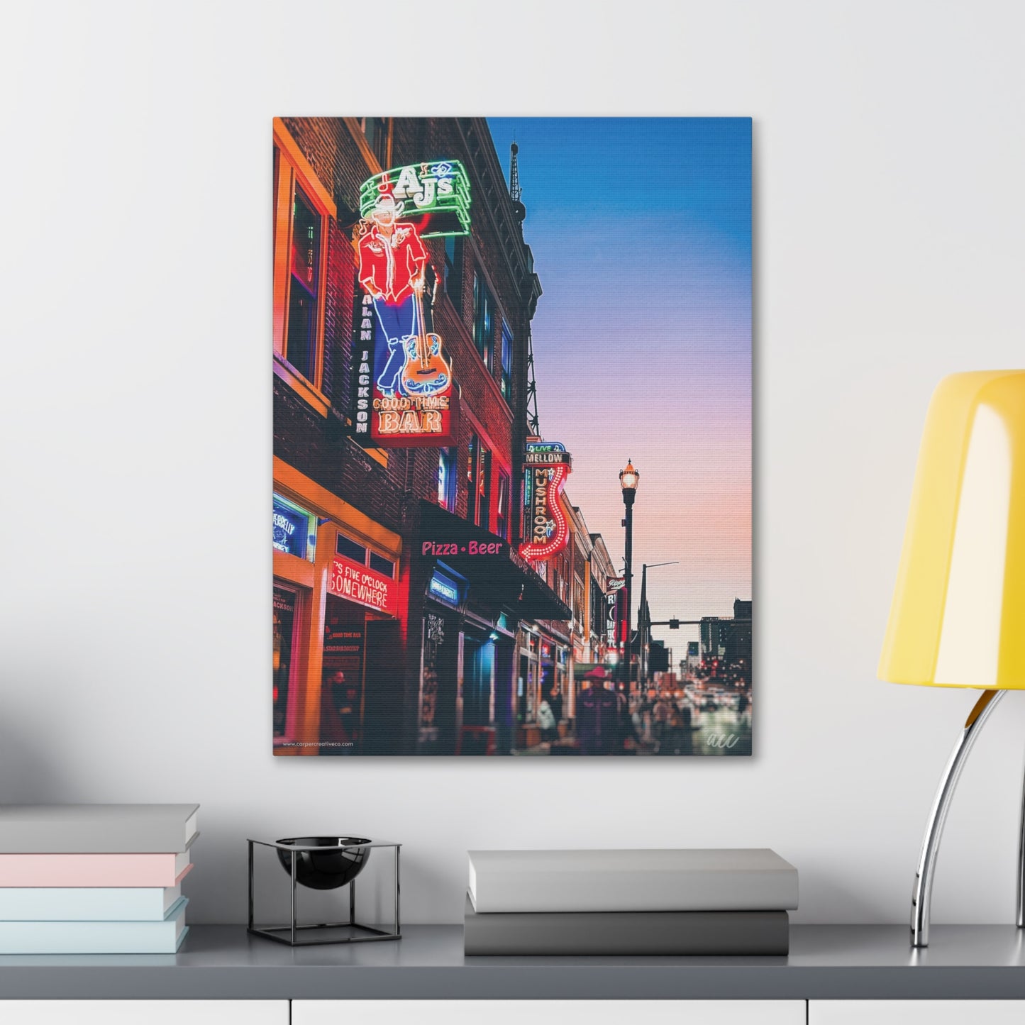 "Aj's Bar on Broadway" Nashville TN Photography Canvas Gallery Wrap
