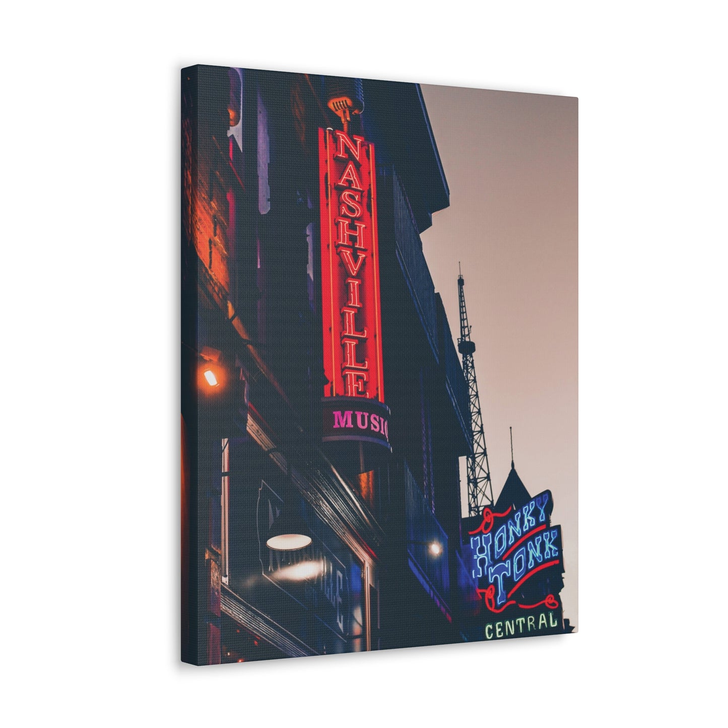 "Honky Tonk" Nashville TN Photography Canvas Gallery Wrap