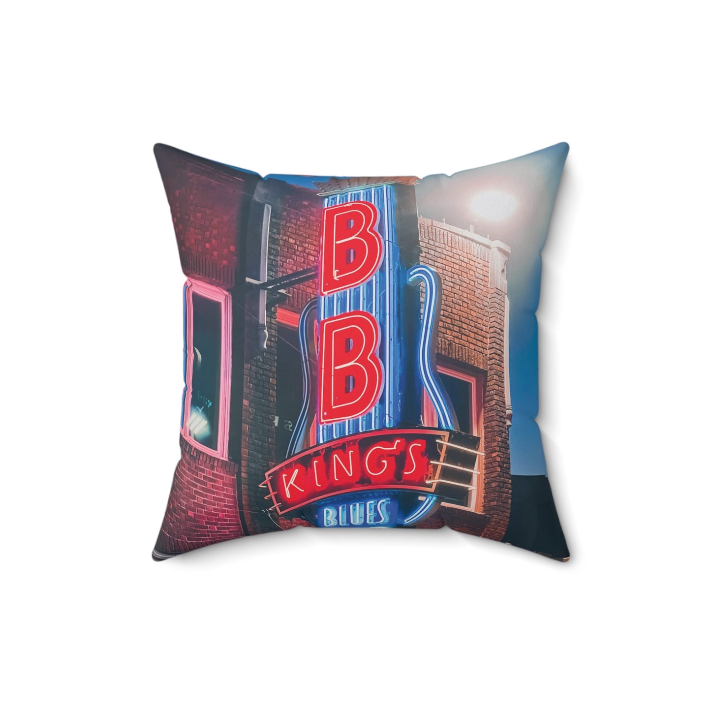 "BB King's Blues Club" Memphis, TN Photography Pillow
