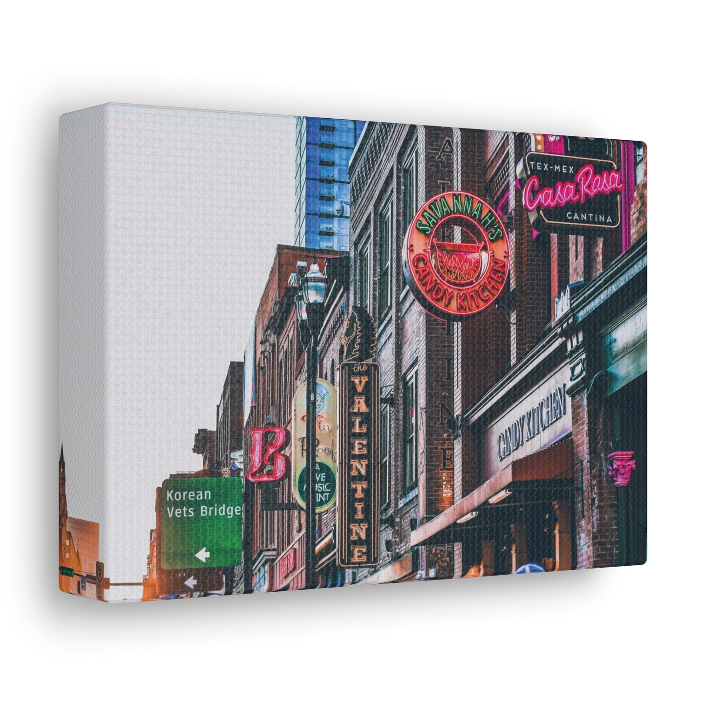 "Broadway Lights" Nashville, TN Photography Canvas