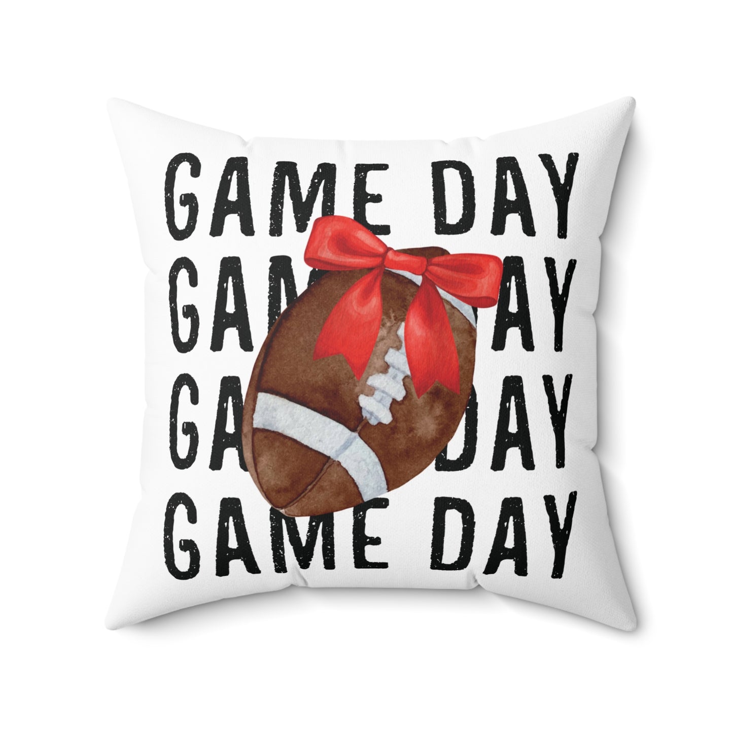 Game Day Football Square Pillow