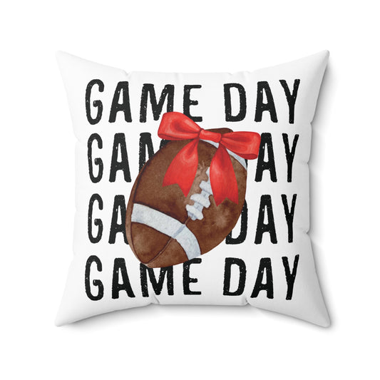 Game Day Football Square Pillow