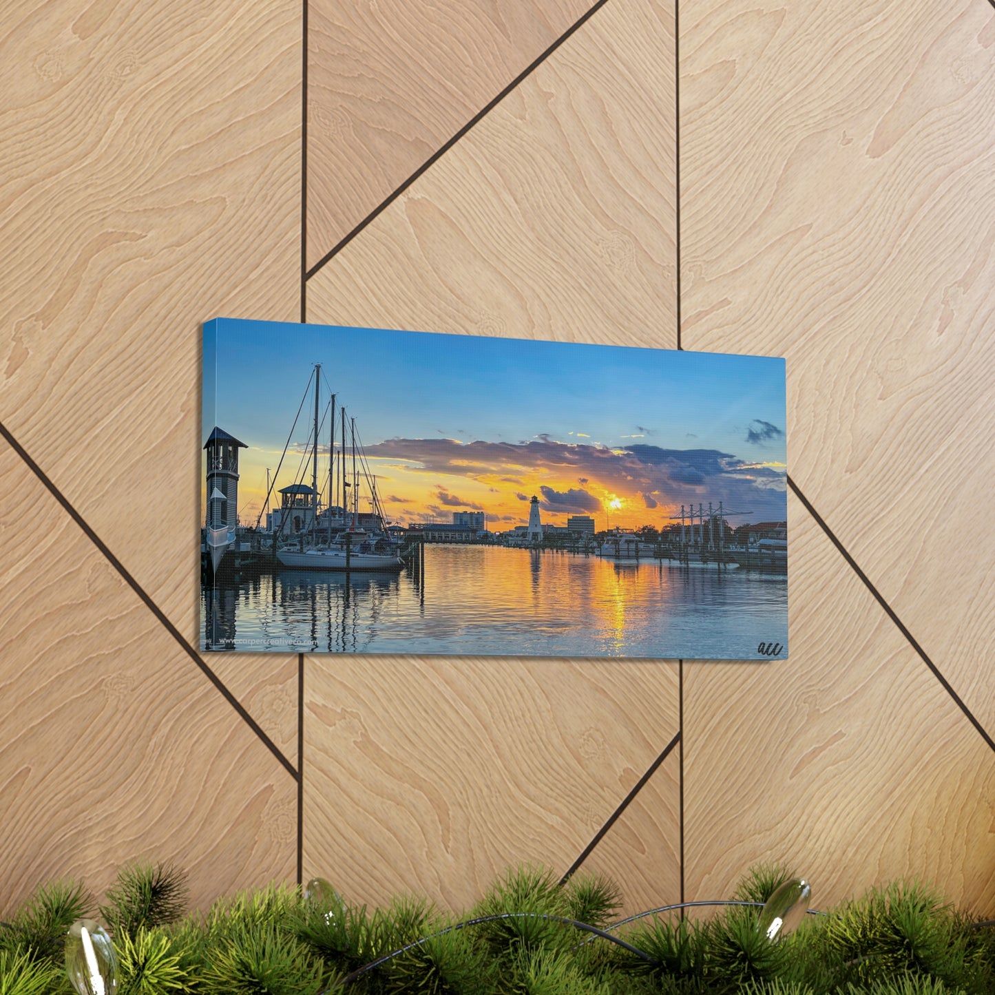 "Blue Sunset" Gulfport, MS Photography Canvas Gallery Wrap