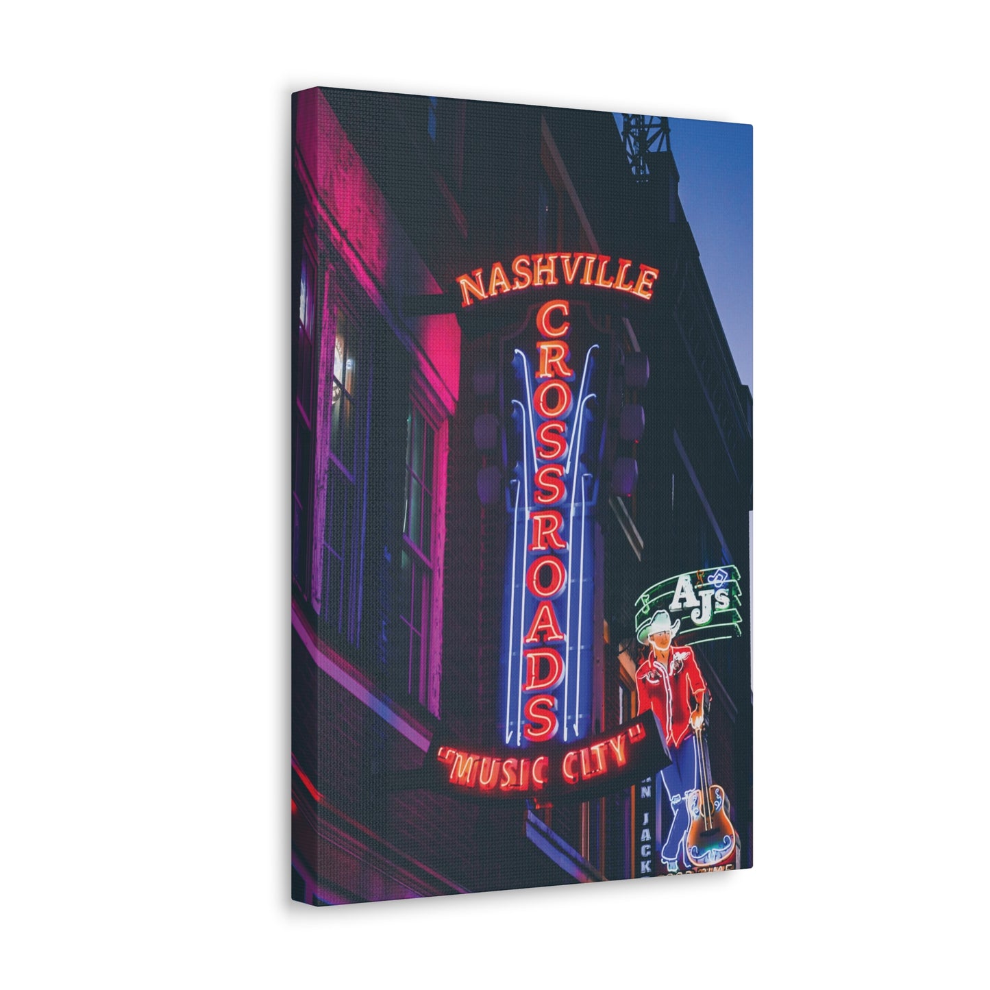 "Crossroads Music City" Nashville TN Photography Canvas Gallery Wrap