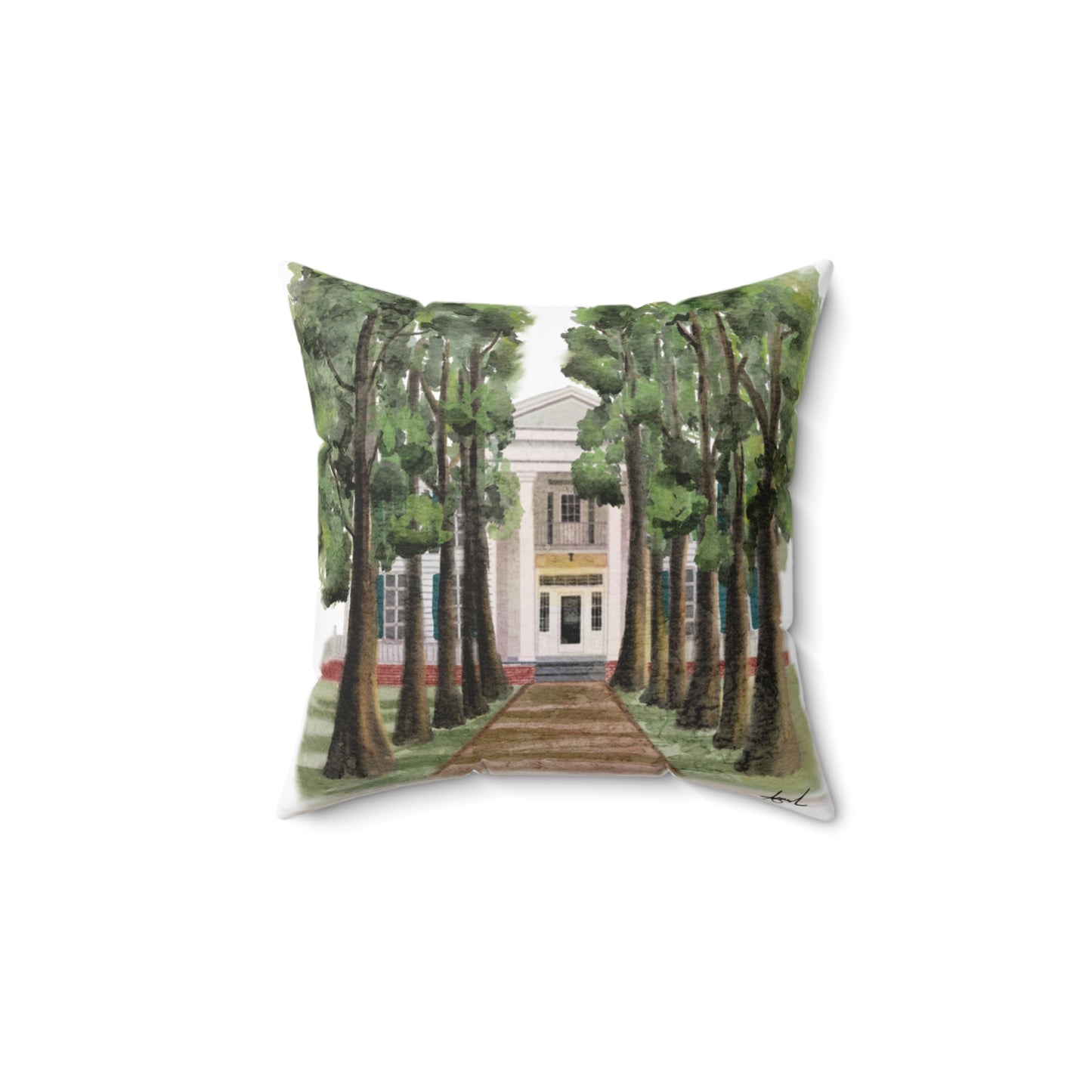 Rowan Oak Oxford MS Watercolor Art Pillow
