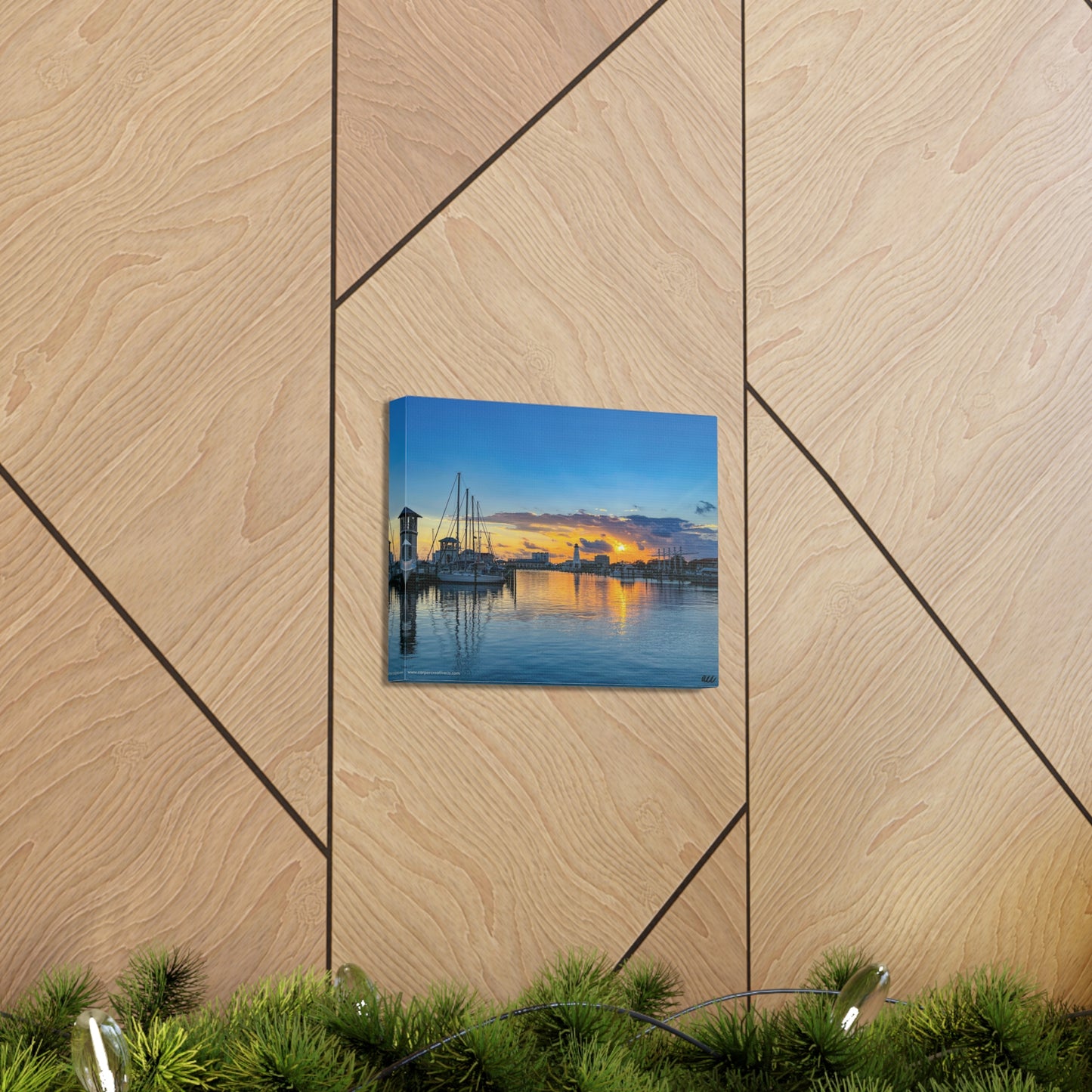 "Blue Sunset" Gulfport, MS Photography Canvas Gallery Wrap