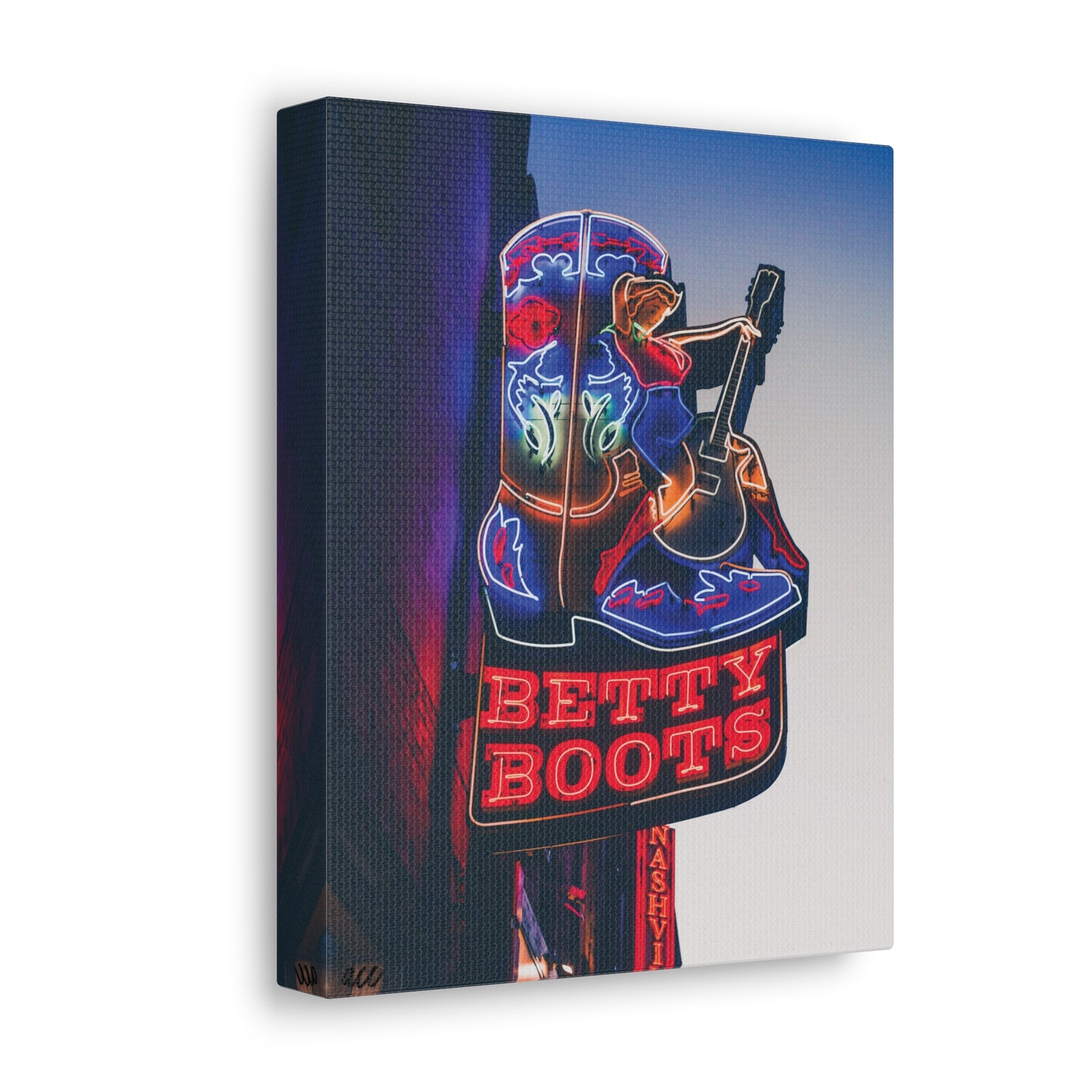 "Betty Boots" Nashville TN Photography Canvas Gallery Wrap