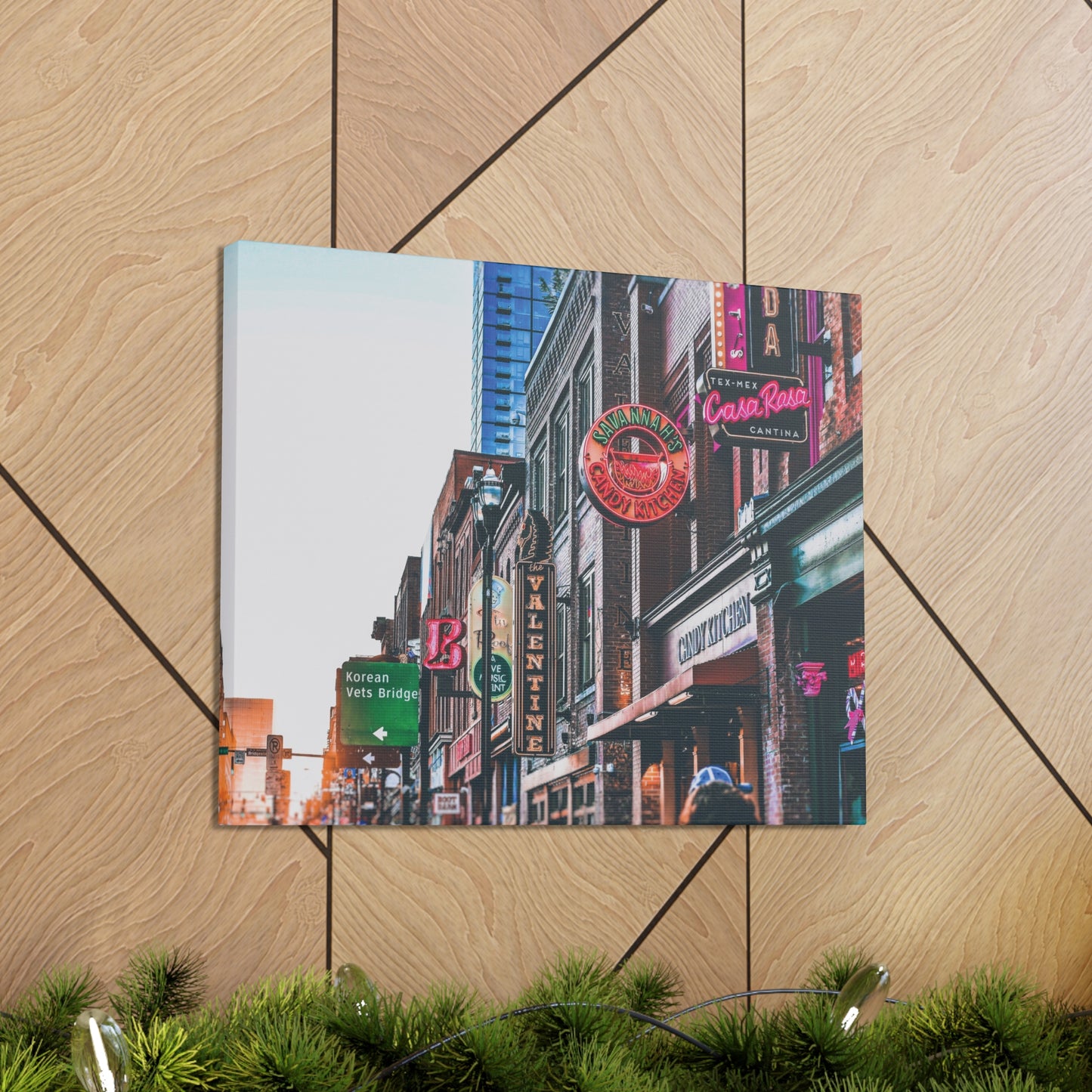 "Broadway Lights" Nashville, TN Photography Canvas