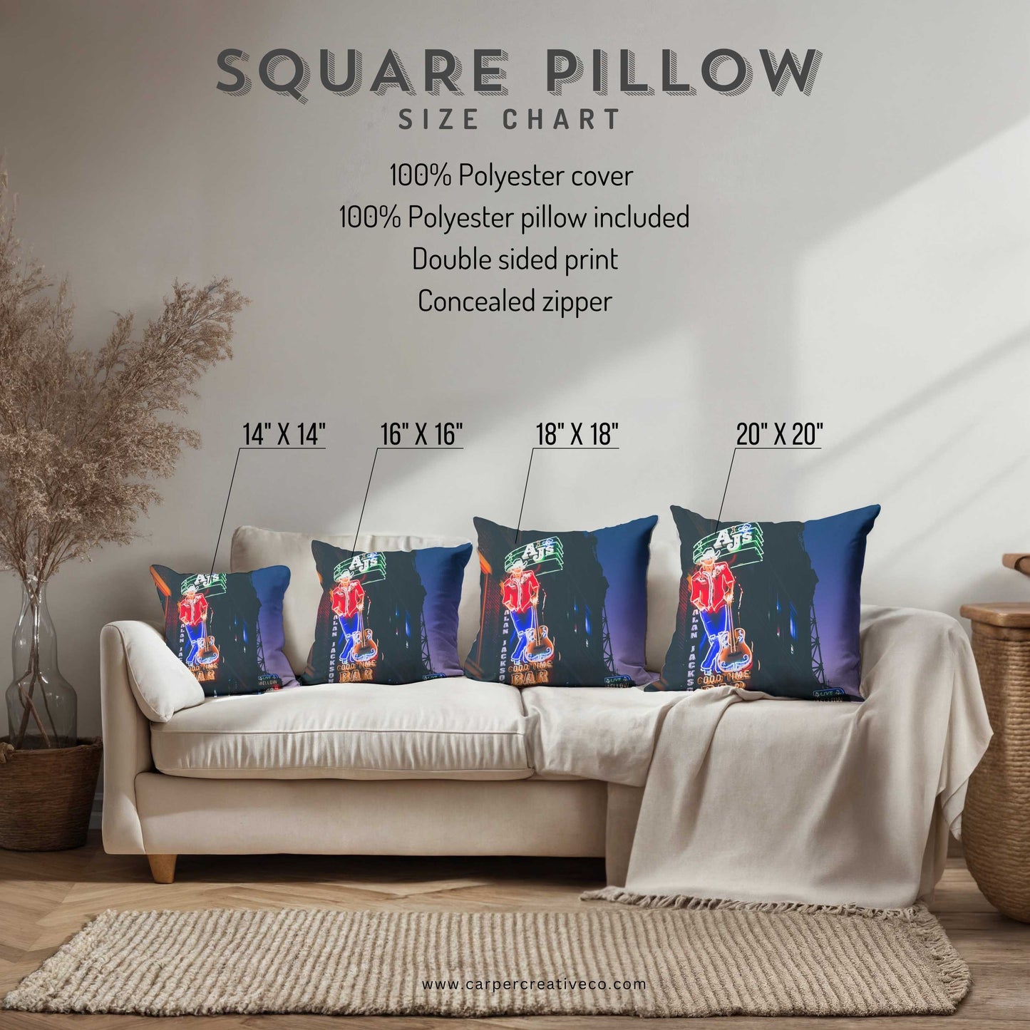 "Aj's Sunset" Nashville TN Photography Pillow