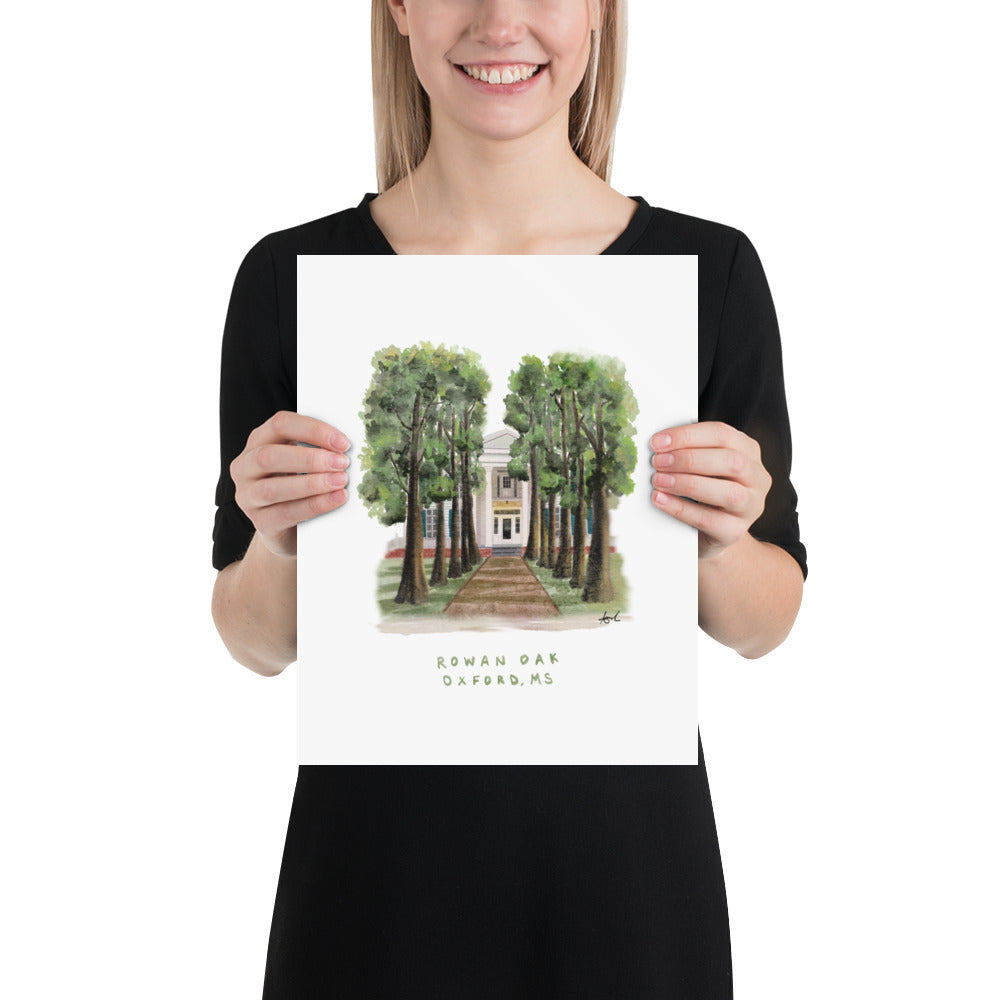 Rowan Oak Oxford MS Watercolor Art Print