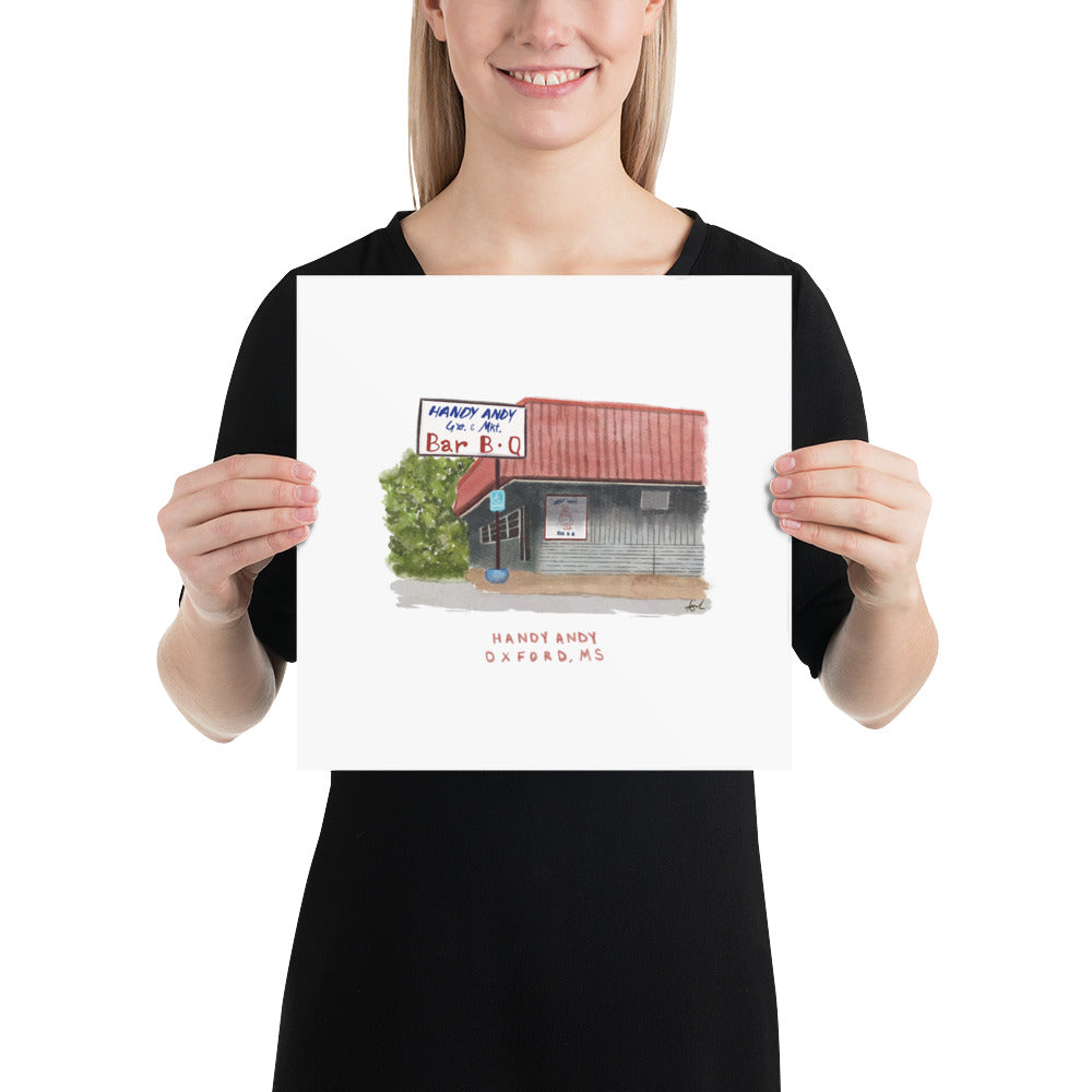 Handy Andy Oxford MS Watercolor Art Print