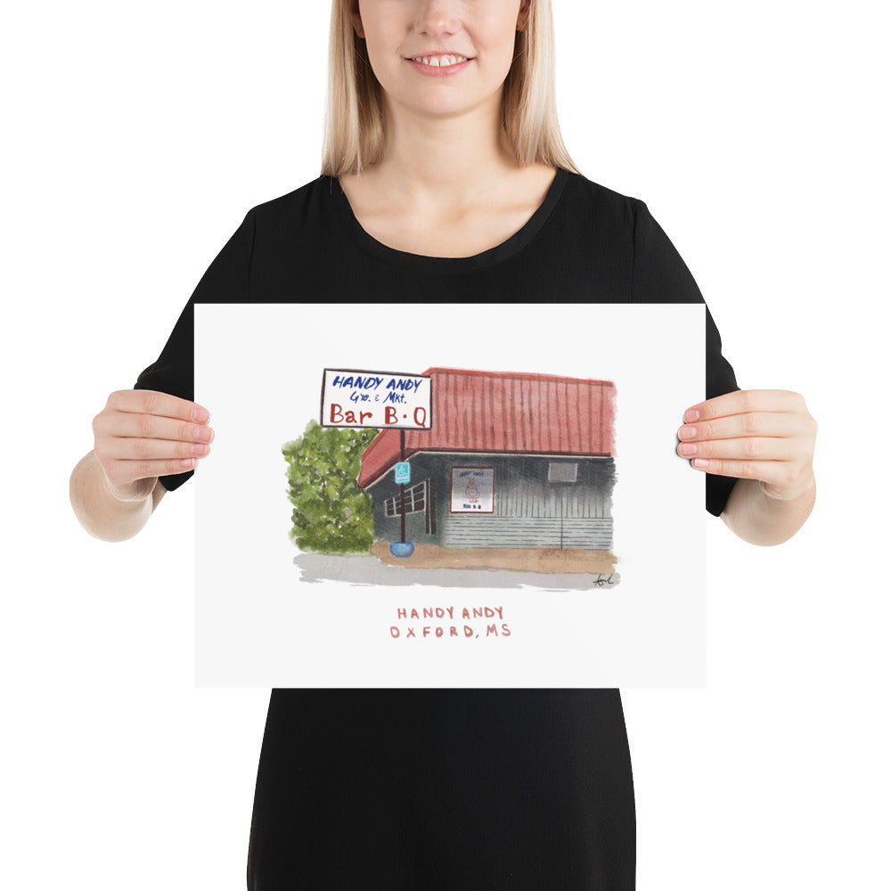 Handy Andy Oxford MS Watercolor Art Print
