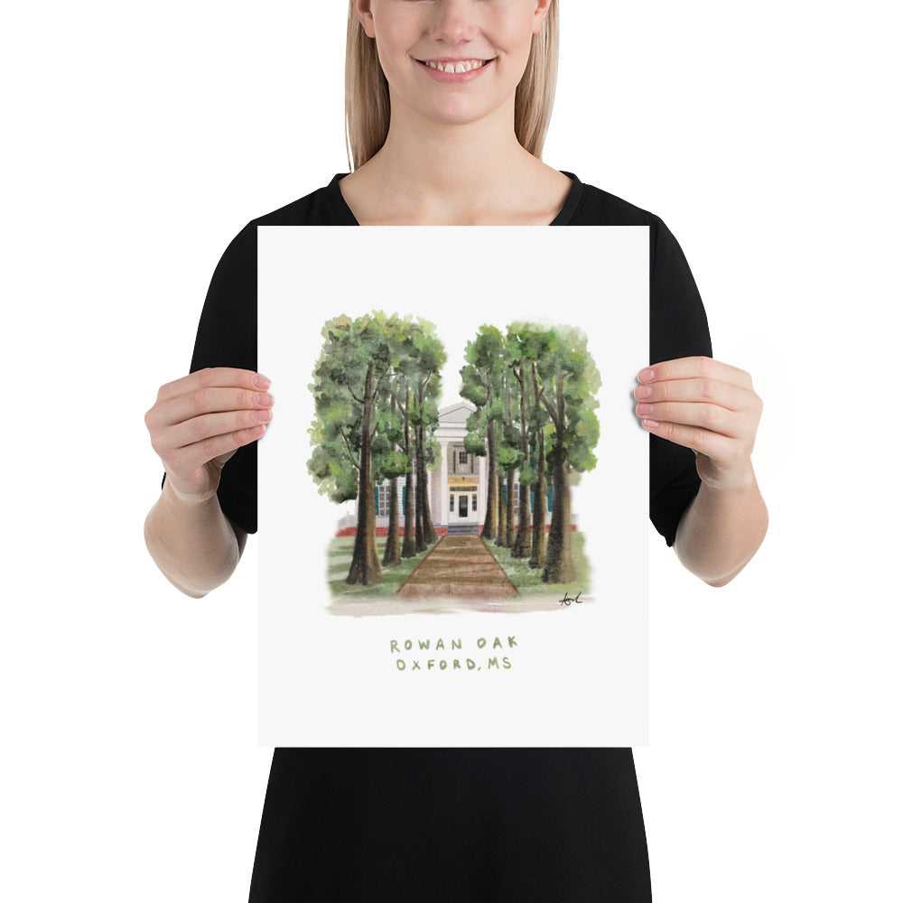 Rowan Oak Oxford MS Watercolor Art Print