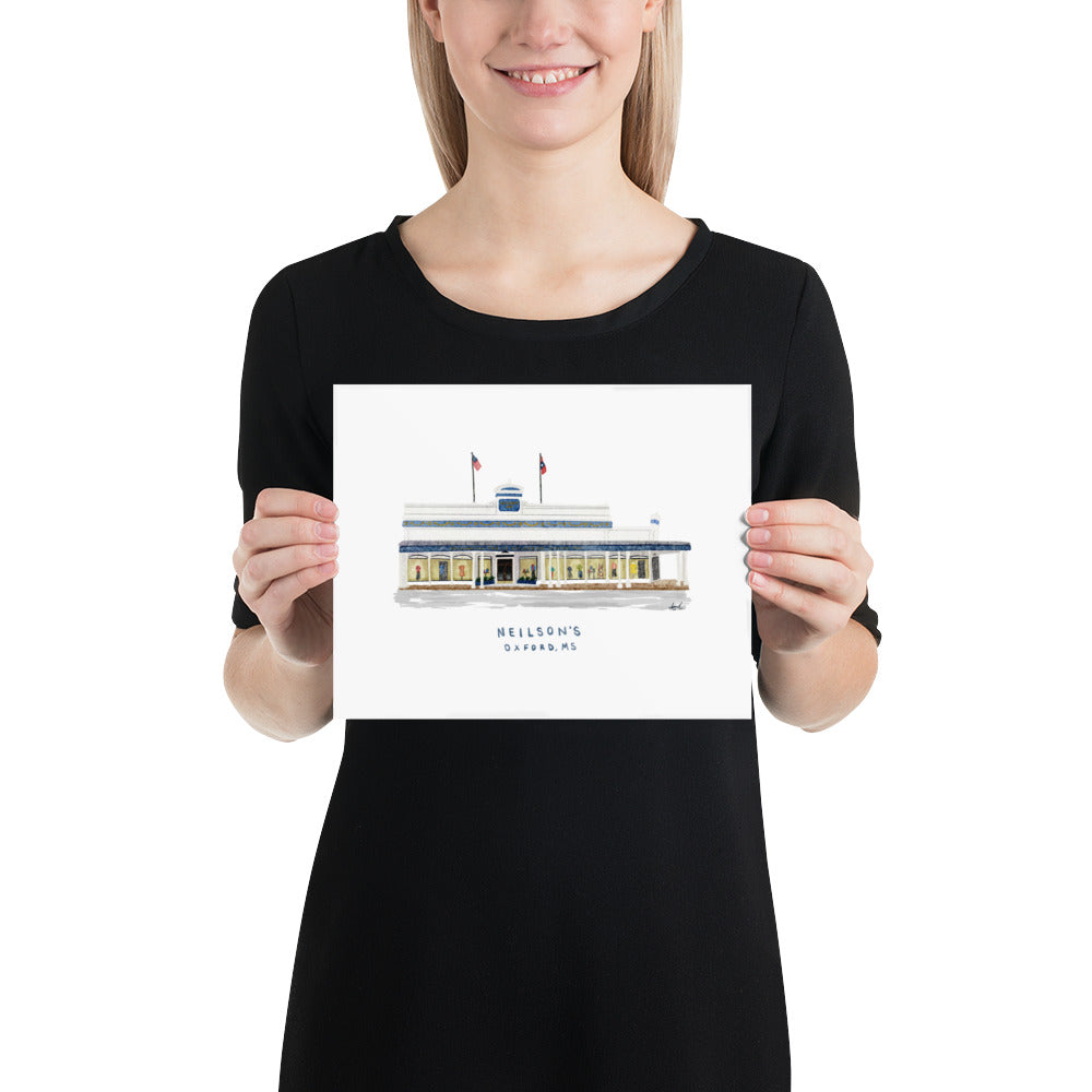 Neilson's Department Store Oxford MS Watercolor Art Print