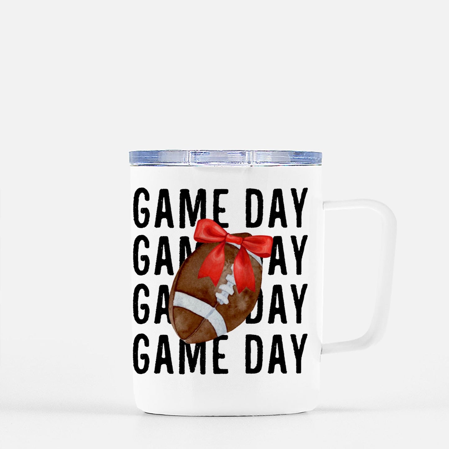 Game Day Football Travel Mug w/ Lid 10 oz.