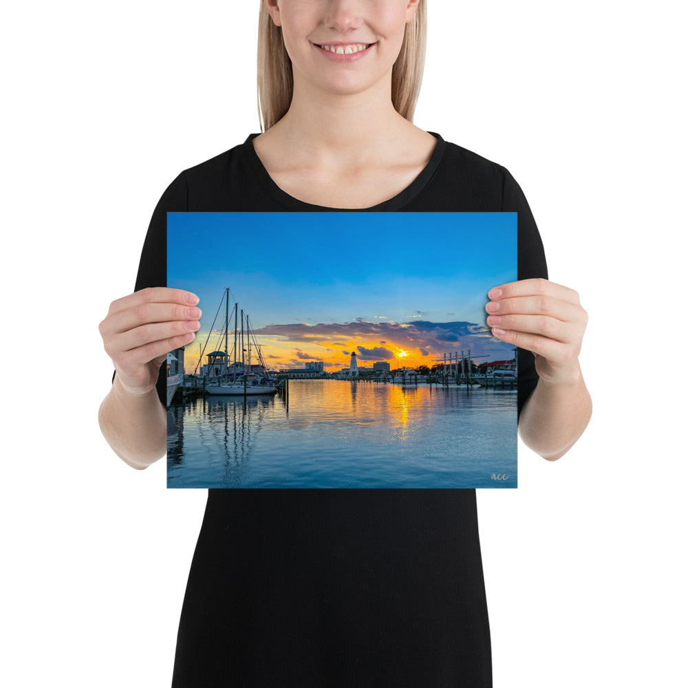 "Blue Sunset" Gulfport, MS Photography Print