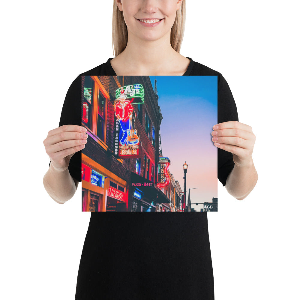 "Aj's Bar on Broadway" Nashville, TN Photography Print