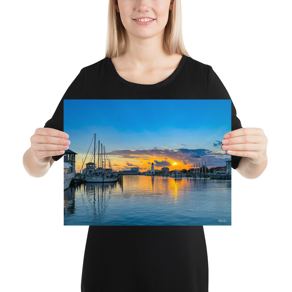 "Blue Sunset" Gulfport, MS Photography Print