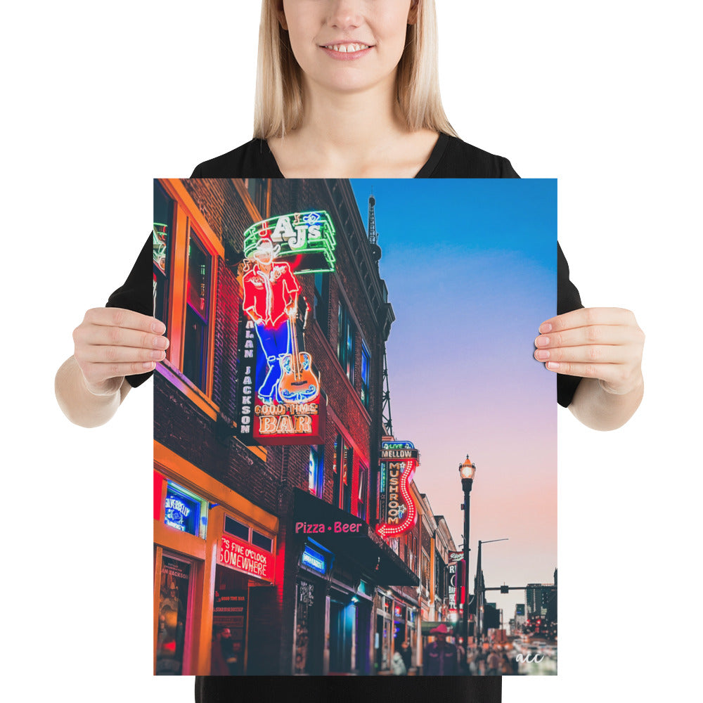 "Aj's Bar on Broadway" Nashville, TN Photography Print