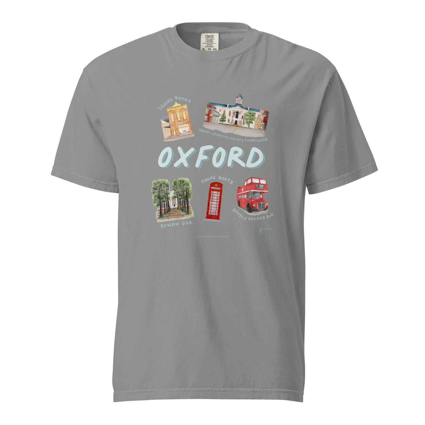 Oxford Landmarks Watercolor Art T-shirt - Comfort Colors