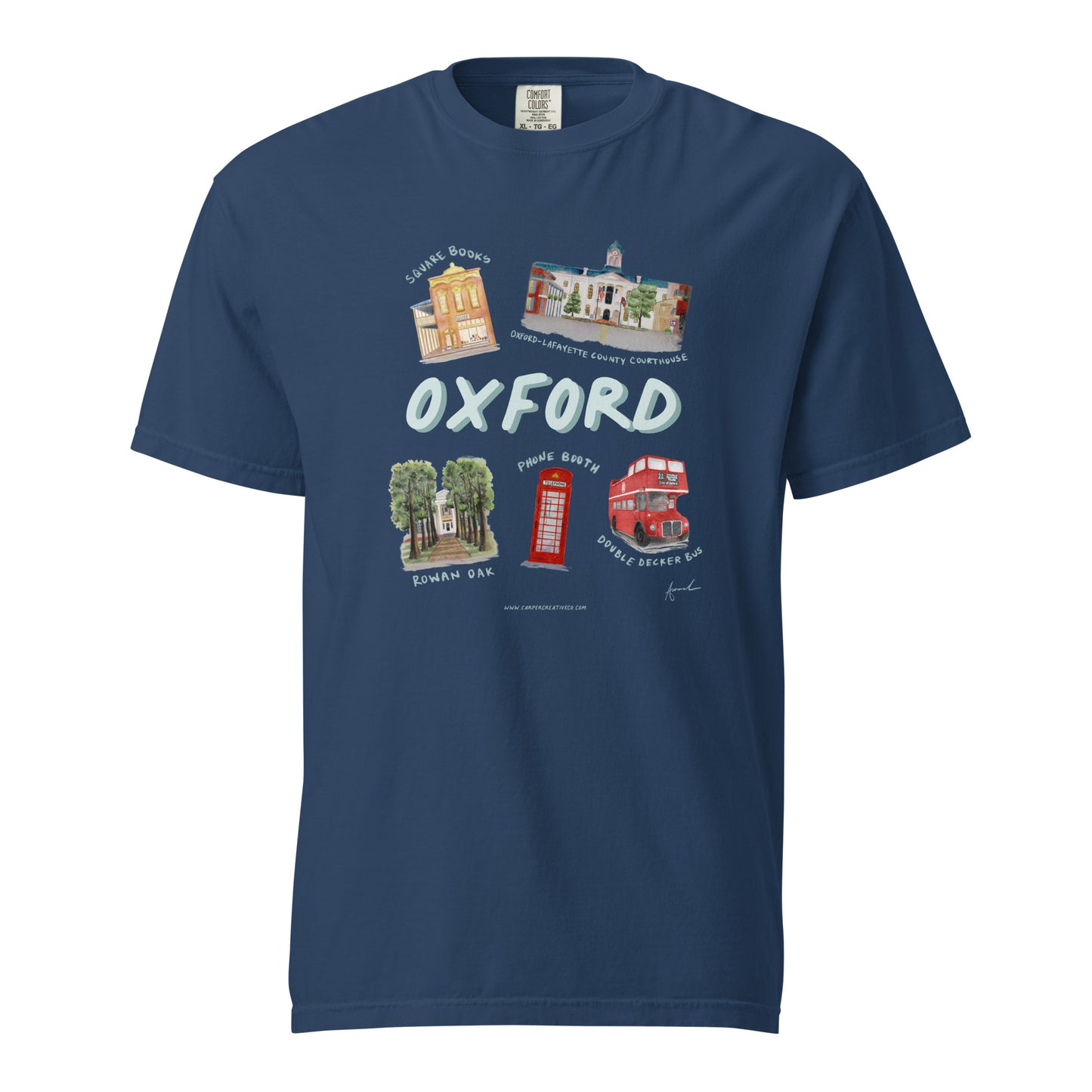 Oxford Landmarks Watercolor Art T-shirt - Comfort Colors