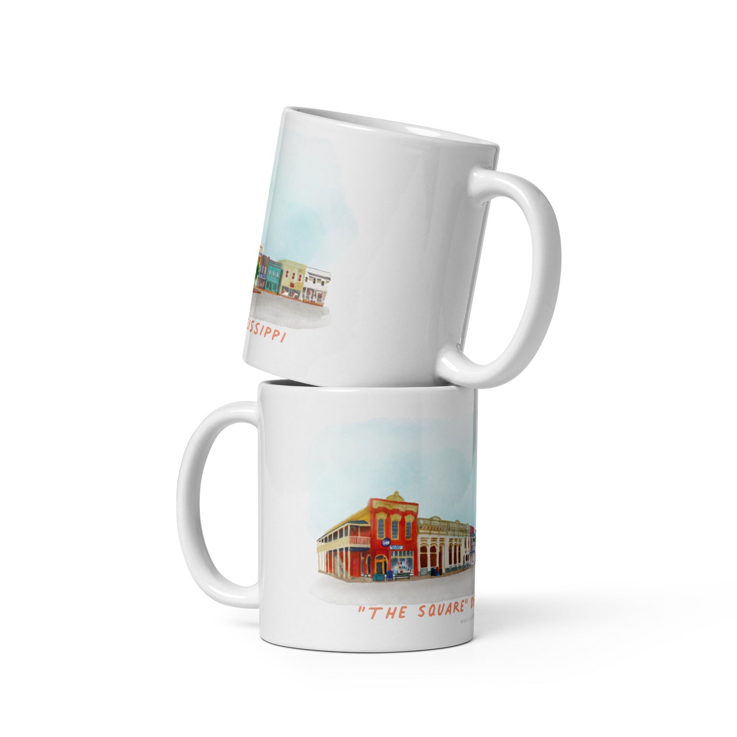 The Square Oxford, MS Watercolor Art Mug