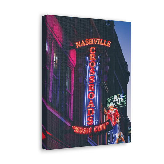 "Crossroads Music City" Nashville TN Photography Canvas Gallery Wrap