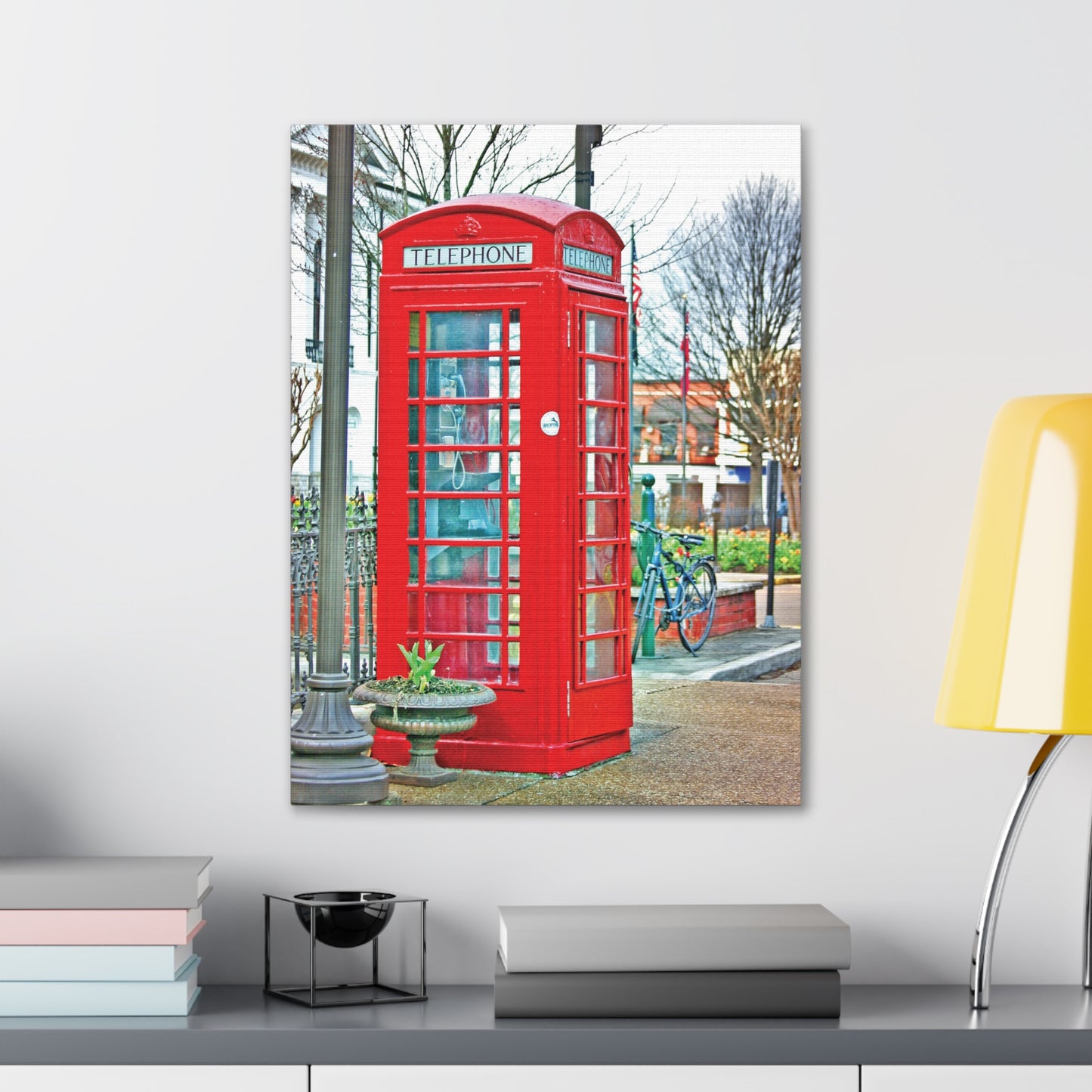 Phone Booth - Oxford MS Photography Canvas Gallery Wrap