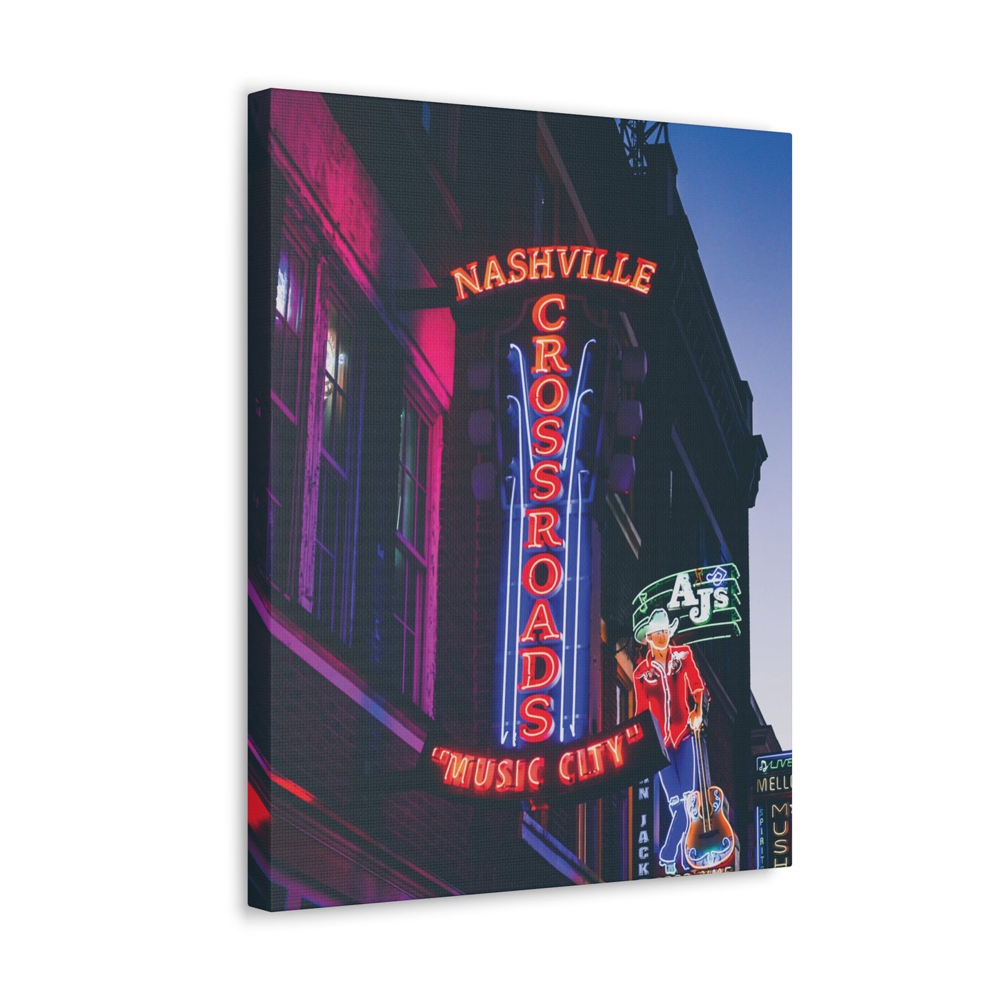 "Crossroads Music City" Nashville TN Photography Canvas Gallery Wrap