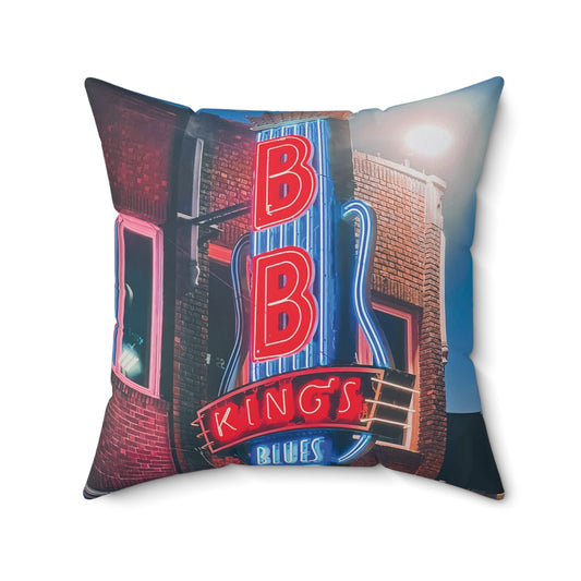 "BB King's Blues Club" Memphis, TN Photography Pillow