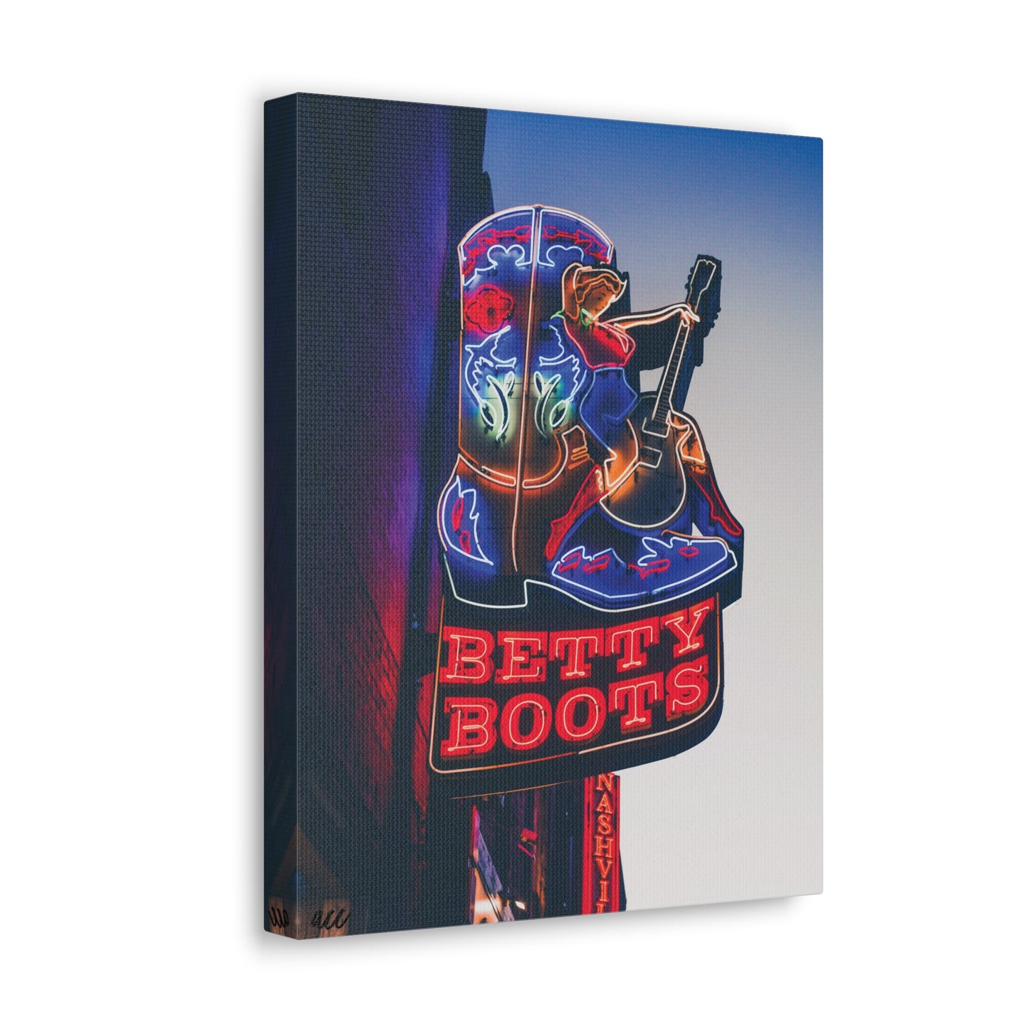 "Betty Boots" Nashville TN Photography Canvas Gallery Wrap