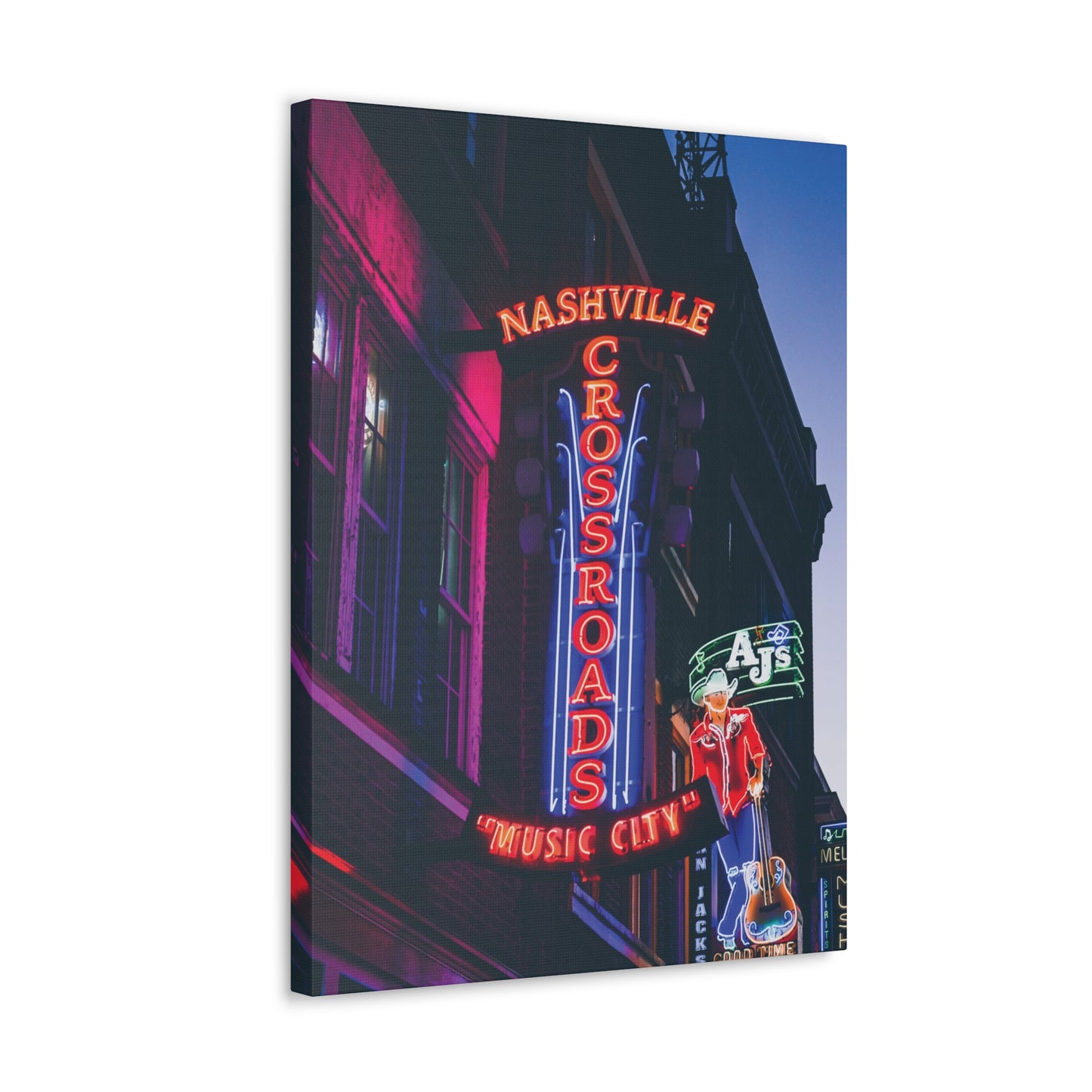 "Crossroads Music City" Nashville TN Photography Canvas Gallery Wrap