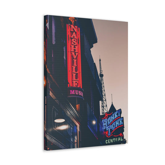 "Honky Tonk" Nashville TN Photography Canvas Gallery Wrap