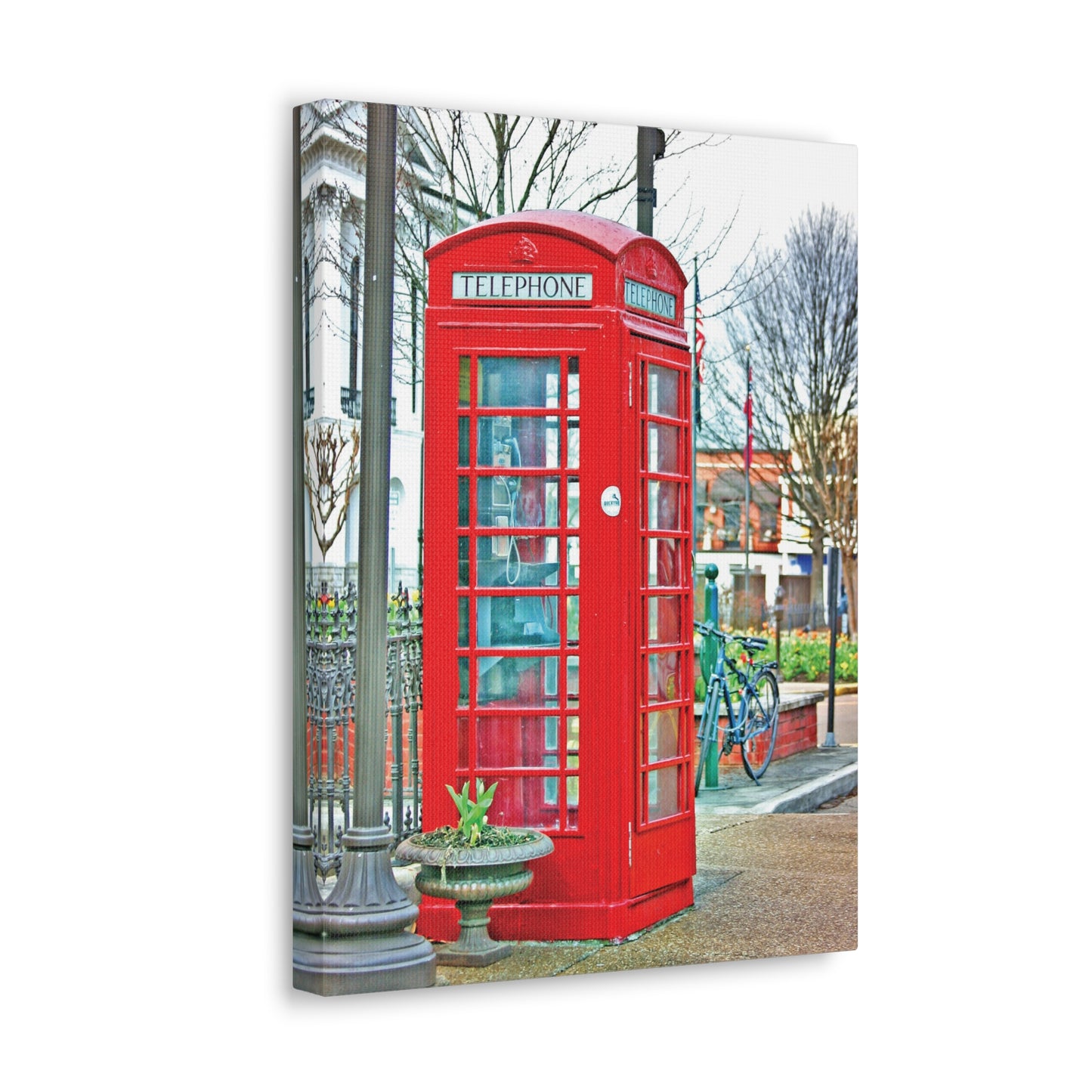 Phone Booth - Oxford MS Photography Canvas Gallery Wrap