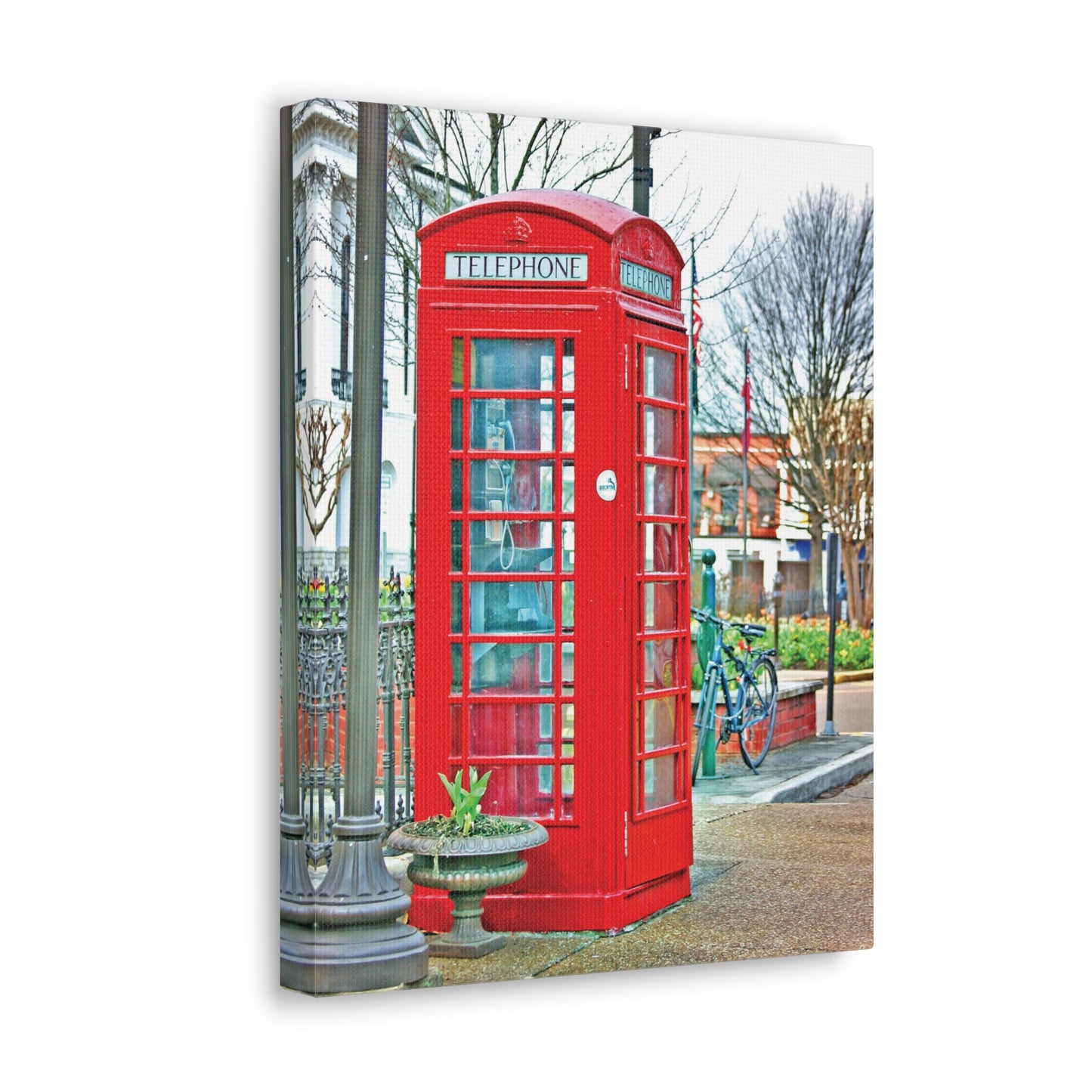 Phone Booth - Oxford MS Photography Canvas Gallery Wrap