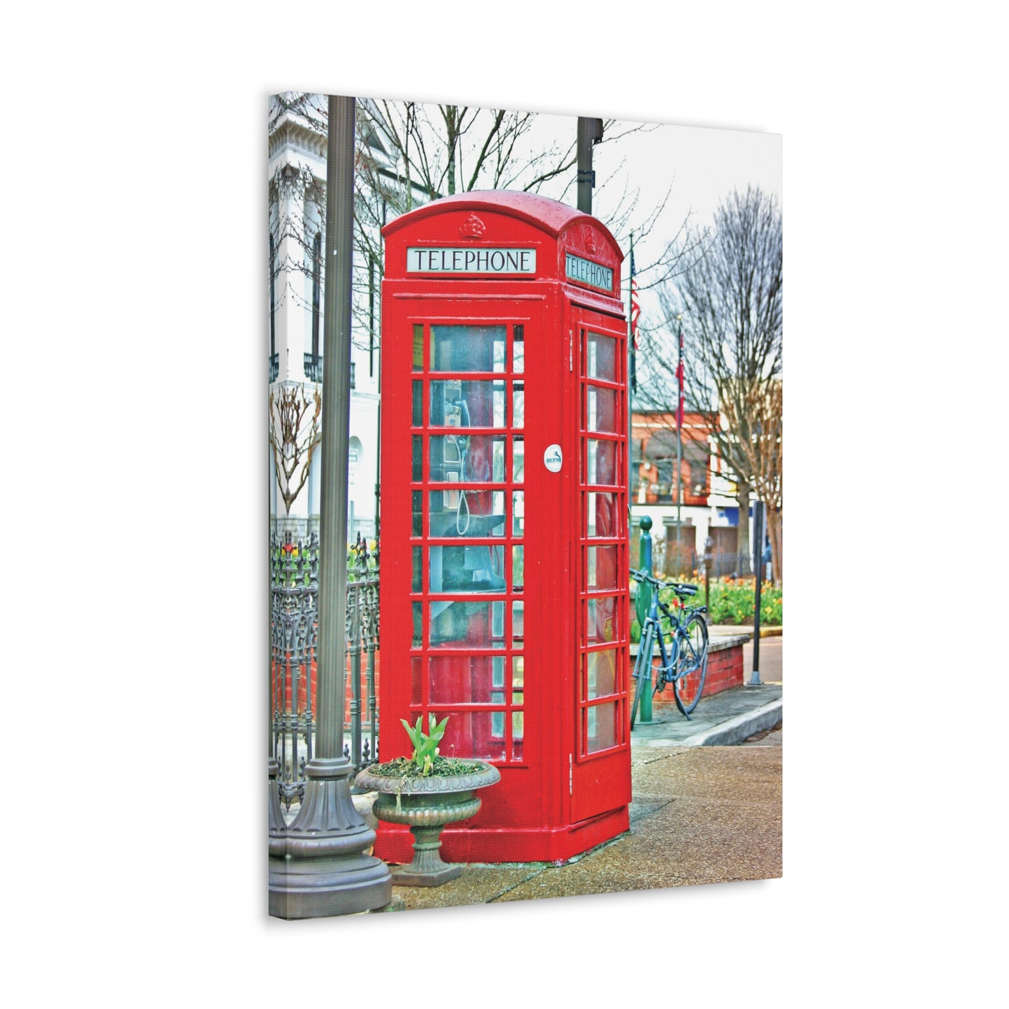 Phone Booth - Oxford MS Photography Canvas Gallery Wrap