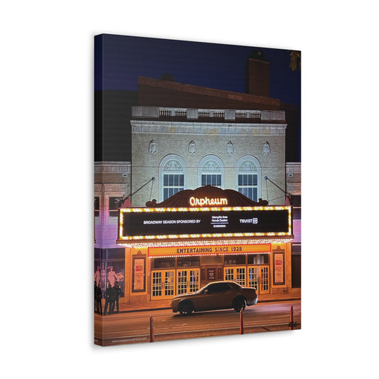 "Orpheum Theater Nightlife" Memphis, TN Photography Canvas Gallery Wrap