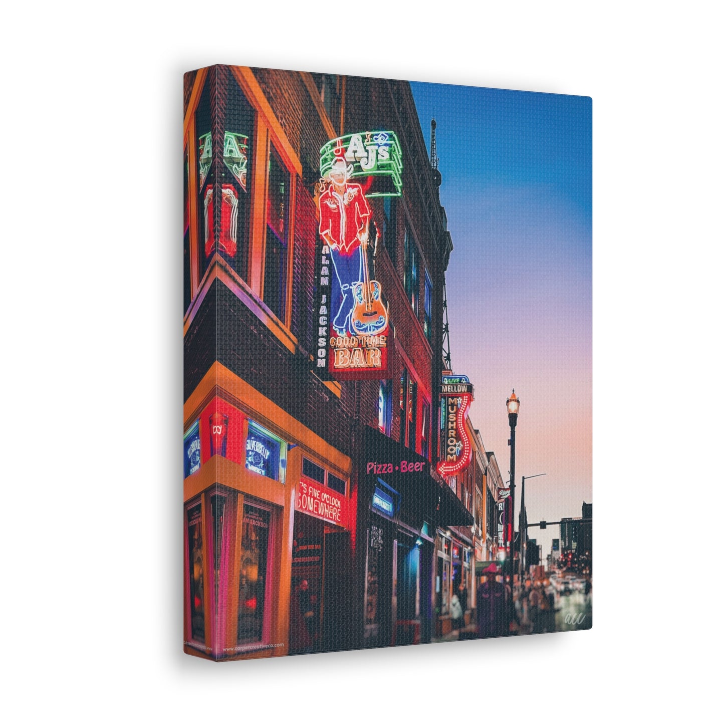 "Aj's Bar on Broadway" Nashville TN Photography Canvas Gallery Wrap