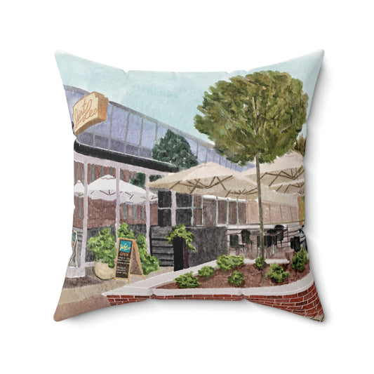 Saint Leo Restaurant Oxford MS Watercolor Art Pillow