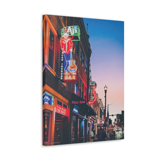 "Aj's Bar on Broadway" Nashville TN Photography Canvas Gallery Wrap