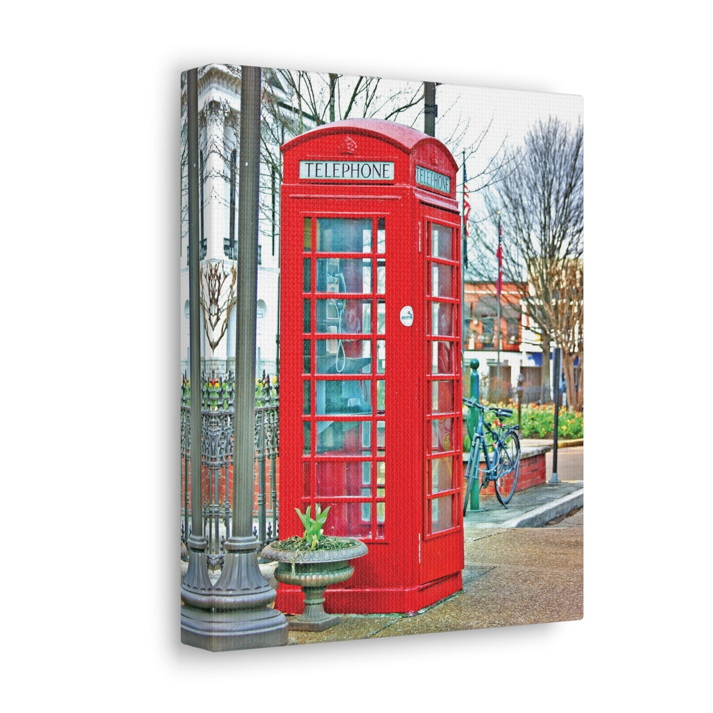 Phone Booth - Oxford MS Photography Canvas Gallery Wrap